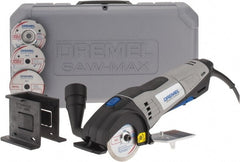 Dremel - 6 Amps, 3" Blade Diam, 17,000 RPM, Electric Circular Saw - 120 Volts, 7' Cord Length, 7/16" Arbor Hole, Left Blade - Exact Tooling