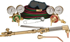 Value Collection - 3/4 Inch Cutting Capacity, 1/2 Inch Welding Capacity, Oxygen and Acetylene Torch Kit - Welding Outfit - Exact Tooling