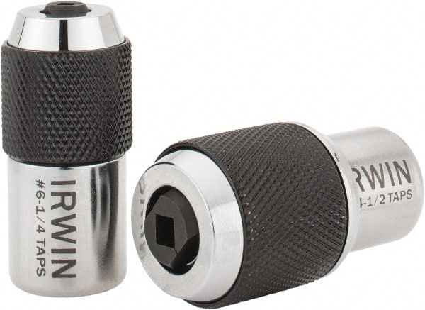 Irwin Hanson - #0 to 1/2 Inch Tap, Tapping Adapter Set - 3/8 Inch Shank Diameter, 2 Adapters - Exact Tooling