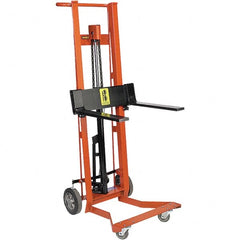 Wesco Industrial Products - 750 Lb Capacity, 40" Lift Height, Hydraulic Platform Base Manually Operated Lift - Exact Tooling