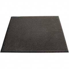 Barefoot - 3' Long x 3' Wide, Dry Environment, Anti-Fatigue Matting - Black, Nitrile Rubber with Nitrile Rubber Base - Exact Tooling
