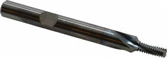 Emuge - #10-32 UNF, 0.15" Cutting Diam, 3 Flute, Solid Carbide Helical Flute Thread Mill - Internal Thread, 0.39" LOC, 2-1/2" OAL, 1/4" Shank Diam - Exact Tooling