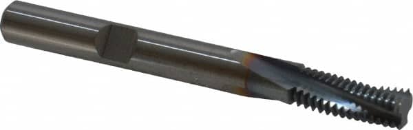Emuge - 5/16-24 UNF, 0.246" Cutting Diam, 3 Flute, Solid Carbide Helical Flute Thread Mill - Internal Thread, 0.644" LOC, 2-1/2" OAL, 1/4" Shank Diam - Exact Tooling