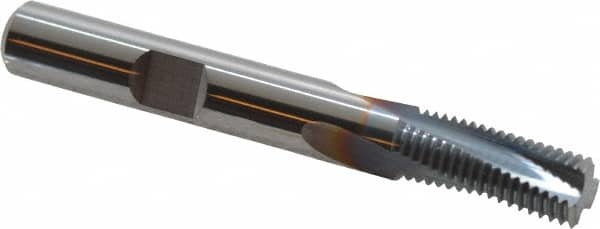 Emuge - 3/8-24 UNF, 0.309" Cutting Diam, 3 Flute, Solid Carbide Helical Flute Thread Mill - Internal Thread, 0.769" LOC, 2-1/2" OAL, 5/16" Shank Diam - Exact Tooling