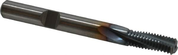 Emuge - 5/16-24 UNF, 0.246" Cutting Diam, 3 Flute, Solid Carbide Helical Flute Thread Mill - Internal Thread, 0.644" LOC, 2-1/2" OAL, 1/4" Shank Diam - Exact Tooling