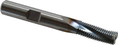 Emuge - 3/8-24 UNF, 0.309" Cutting Diam, 3 Flute, Solid Carbide Helical Flute Thread Mill - Internal Thread, 0.769" LOC, 2-1/2" OAL, 5/16" Shank Diam - Exact Tooling