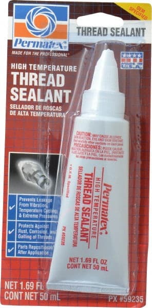 Permatex - 50 mL Tube, White, Paste High Strength Threadlocker - Series 592 - Exact Tooling
