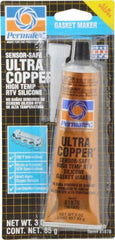 Permatex - 3 oz Gasket Maker - -65 to 700°F, Copper, Comes in Tube - Exact Tooling
