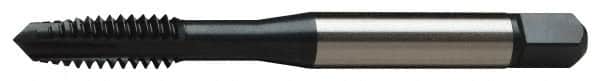 Kennametal - 5/16-24 UNF, 3 Flute, Oxide Finish, Vanadium High Speed Steel Spiral Point Tap - Plug Chamfer, Right Hand Thread, 2-23/32" OAL, 0.669" Thread Length, 0.318" Shank Diam, Series 8301 - Exact Tooling