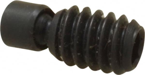 Gibraltar - 1/4-20, 1/2" OAL, Alloy Steel, Swivel Pad - Black Oxide Finish, 0.185" Pad Diam, 11/32" Thread Length, 7.5° Swivel Angle, 1/8" Hex Key - Exact Tooling