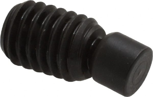 Gibraltar - 3/8-16, 3/4" OAL, Alloy Steel, Swivel Pad - Black Oxide Finish, 0.293" Pad Diam, 1/2" Thread Length, 7.5° Swivel Angle, 3/16" Hex Key - Exact Tooling