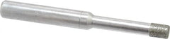 Made in USA - 0.188" Head Diam x 1/4" Head Thickness Diamond (Abrasive) Grinding Pin - 1/4" Shank Diam x 1-1/4" Shank Length, Medium Grade, 80 Grit - Exact Tooling
