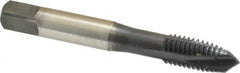 Kennametal - M10x1.50 Metric Coarse, 3 Flute, Oxide Finish, Vanadium High Speed Steel Spiral Point Tap - Plug Chamfer, Right Hand Thread, 2.94" OAL, 3/4" Thread Length, 0.381" Shank Diam, 6H Class of Fit, Series 8351 - Exact Tooling