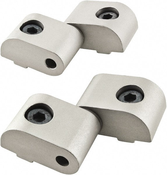 80/20 Inc. - 1-1/2" Long x 1-9/64" Wide x 26mm Thick, Left Lift Off Hinge Long Pin Top Short Pin Bottom - Aluminum, Clear Anodized Finish - Exact Tooling
