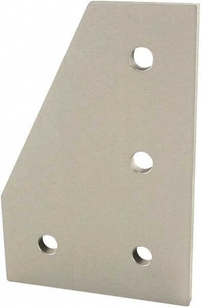 80/20 Inc. - 80mm Wide, Open Shelving Accessory/Component - Aluminum, Clear Anodized Finish, 120mm Long, Use with 40 Series & Bolt Kit 75-3422 - Exact Tooling