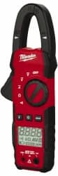 Milwaukee Tool - 2235-20, CAT III, Digital True RMS Clamp Meter with 1" Clamp On Jaws - 600 VAC/VDC, 400 AC/DC Amps, Measures Voltage, Continuity, Current, Resistance - Exact Tooling