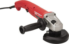 Milwaukee Tool - 5" Wheel Diam, 11,000 RPM, Corded Angle & Disc Grinder - 5/8-11 Spindle, 120 Volts, 11 Amps - Exact Tooling