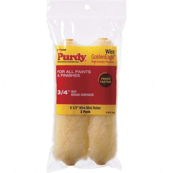 Purdy - 3/4" Nap, 6-1/2" Wide Paint Roller Cover - Semi-Smooth Texture, High Density Polyester - Exact Tooling