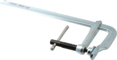 Bessey - 4" Deep Throat, 12" Max Capacity, Standard Sliding Arm Clamp - 726 Lb Clamping Pressure, 5/8" Spindle Diam - Exact Tooling