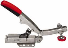 Bessey - 700 Lb Holding Capacity, Horizontal Handle, Manual Hold Down Toggle Clamp - U-Bar, Flanged Base, Steel - Exact Tooling