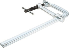 Bessey - 5-1/2" Deep Throat, 12" Max Capacity, Standard Sliding Arm Clamp - 1,200 Lb Clamping Pressure, 0.7" Spindle Diam - Exact Tooling