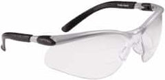 3M - +2.5, Clear Lenses, Anti-Fog, Framed Magnifying Safety Glasses - Silver Plastic Frame, ANSI Z87.1-2010 - Exact Tooling
