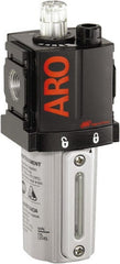 ARO/Ingersoll-Rand - 3/8" NPT, 250 Max psi Compact Modular Lubricator - Metal Bowl with Sight Glass, Aluminum Body, 105 CFM, 175°F Max Temp, 2.2" Long x 2.24" Wide x 5.99" High - Exact Tooling