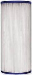 Dupont - 4" OD, 20µ, Universal Heavy Duty Whole House Pleated Poly Cartridge Filter - 10" Long, Reduces Sediments & Rust - Exact Tooling