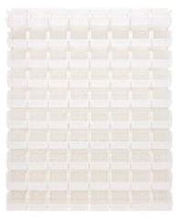 Quantum Storage - 80 Bin Louvered Panel with Ultra Bins - 48 Inch Overall Width x 11 Inch Overall Depth x 61 Inch Overall Height, Clear Tri-Clear Polypropylene Bins - Exact Tooling