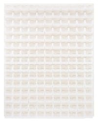 Quantum Storage - 165 Bin Louvered Panel with Ultra Bins - 48 Inch Overall Width x 8 Inch Overall Depth x 61 Inch Overall Height, Clear Tri-Clear Polypropylene Bins - Exact Tooling