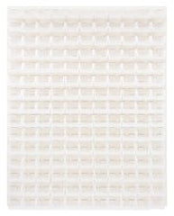 Quantum Storage - 165 Bin Louvered Panel with Ultra Bins - 48 Inch Overall Width x 8 Inch Overall Depth x 61 Inch Overall Height, Clear Tri-Clear Polypropylene Bins - Exact Tooling