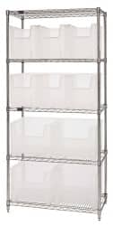 Quantum Storage - 10 Bin Giant Stack Container with Wire Shelving - Exact Tooling