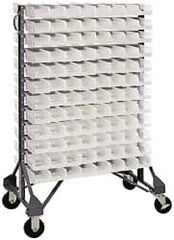 Quantum Storage - 192 Bin Rail System with Ultra Bins - 36 Inch Overall Width x 20 Inch Overall Depth x 53 Inch Overall Height, Clear Tri-Clear Polypropylene Bins - Exact Tooling