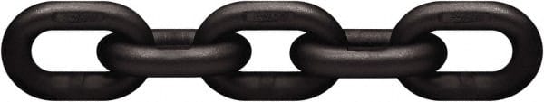 CM - 3/8" Welded Alloy Chain - 8,800 Lb Capacity, Grade 100, 500' Long, Alloy Steel, Powder Coated Finish - Exact Tooling