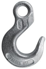 CM - Chain Grade 100, 22,600 Lbs. Load Limit Eye Sling Hook - 2.03 Inch Hook Throat, 6-1/2 Inch Reach, 1.31 Inch Eye Inside Diameter, 5/8 Inch Chain Diameter, 9.66 Inch Overall Length, 0.88 Inch Eye Thickness - Exact Tooling