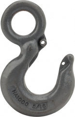CM - Chain Grade 100, 5,700 Lbs. Load Limit Eye Rigging Hook - 1.06 Inch Hook Throat, 4.09 Inch Reach, 1.13 Inch Eye Inside Diameter, 5/16 Inch Chain Diameter, 5.63 Inch Overall Length, 1/2 Inch Eye Thickness - Exact Tooling