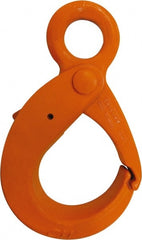 CM - Chain Grade 100, 4,300 Lbs. Load Limit Eye Latchlok Hook - 1.64 Inch Hook Throat, 5.37 Inch Reach, 1.09 Inch Eye Inside Diameter, 9/32 Inch Chain Diameter, 6-1/4 Inch Overall Length, 0.44 Inch Eye Thickness - Exact Tooling
