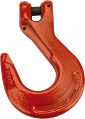 CM - 3/8 Inch Chain Diameter, Grade 100 Clevis Hook - 8,800 Lbs. Load Capacity, 0.47 Inch Inside Diameter, 0.51 Inch Pin Diameter, 1.06 Inch Hook Throat, 6.53 Inch Overall Length, 4.38 Inch Hook Width - Exact Tooling