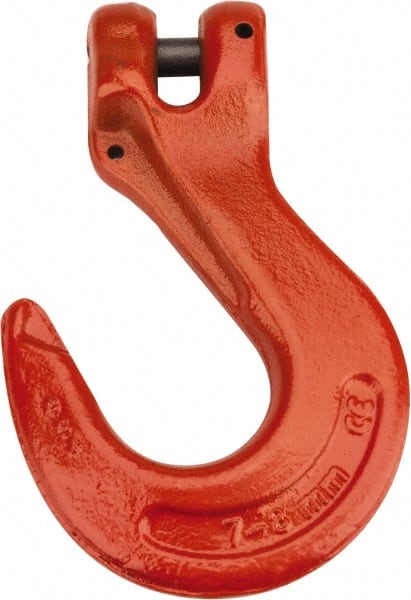 CM - 9/32 Inch Chain Diameter, Grade 100 Clevis Hook - 4,300 Lbs. Load Capacity, 0.38 Inch Inside Diameter, 0.36 Inch Pin Diameter, 0.83 Inch Hook Throat, 5.23 Inch Overall Length, 3.53 Inch Hook Width - Exact Tooling