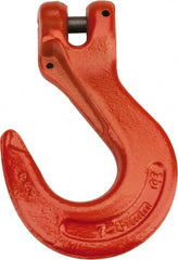 CM - 9/32 Inch Chain Diameter, Grade 100 Clevis Hook - 4,300 Lbs. Load Capacity, 0.38 Inch Inside Diameter, 0.36 Inch Pin Diameter, 0.83 Inch Hook Throat, 5.23 Inch Overall Length, 3.53 Inch Hook Width - Exact Tooling