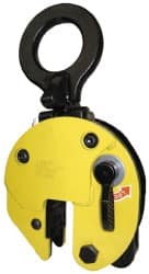 CM - 6,600 Lbs. Load Capacity Plate Clamp - 1-1/4 Inch Max Grip, 1-1/4 Inch Bale Opening, 3.78 Inch Throat Depth, 5.2 Inch Thick and 3.15 Inch Eye Length x 3.15 Inch Eye Width - Exact Tooling