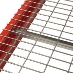 Nashville Wire - 46" Wide, 2" High, Open Shelving Standard Channel - Steel, Galvanized Finish, 48" Deep, Use with Pallet Racks - Exact Tooling
