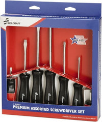 Ability One - 7 Piece Phillips & Slotted Screwdriver Set - Bit Sizes: Philips #1 to #3 - Exact Tooling