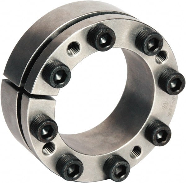 Climax Metal Products - M4 Thread, 16mm Bore Diam, 32mm OD, Shaft Locking Device - 4 Screws, 2,191 Lb Axial Load, 1.26" OAW, 0.551" Thrust Ring Width, 57 Ft/Lb Max Torque - Exact Tooling