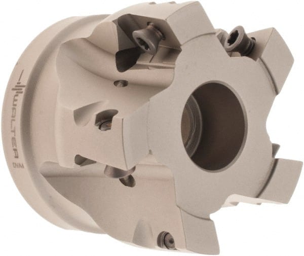 Walter - 5 Inserts, 50mm Cut Diam, 22mm Arbor Diam, 15mm Max Depth of Cut, Indexable Square-Shoulder Face Mill - 40mm High, AD.. 1606.. Insert Compatibility, Through Coolant, Series Xtra-tec - Exact Tooling