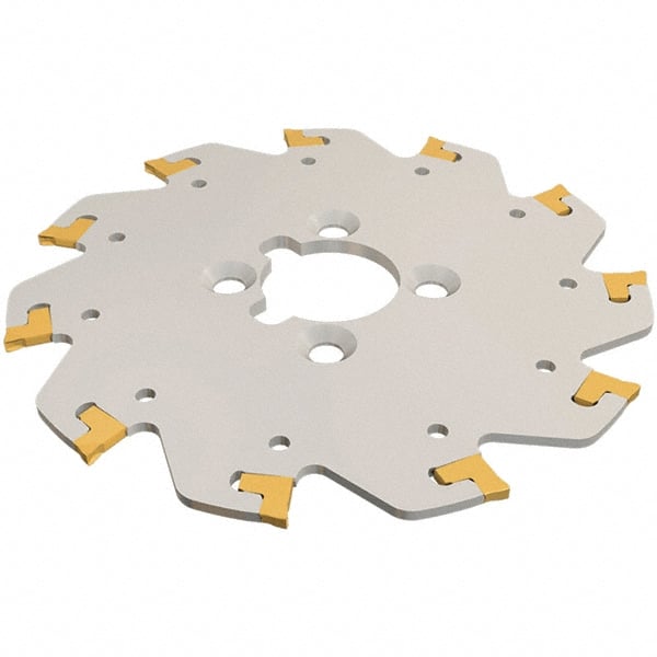 Iscar - Arbor Hole Connection, 1/16" Cutting Width, 0.709" Depth of Cut, 3" Cutter Diam, 1" Hole Diam, 8 Tooth Indexable Slotting Cutter - TGSF Toolholder, TAG N-A, TAG N-C/W/M, TAG N-J/JS/JT, TAG N-LF, TAG N-MF, TAG N-UT Insert - Exact Tooling