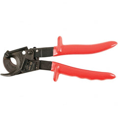 Wiha - 10" OAL, 18 AWG Capacity, Flush Cable Cutter - Curved Head, Urethane Handle - Exact Tooling