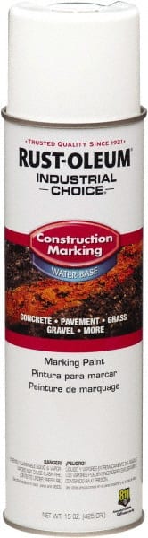 Rust-Oleum - 15 fl oz White Marking Paint - Water-Based Formula - Exact Tooling