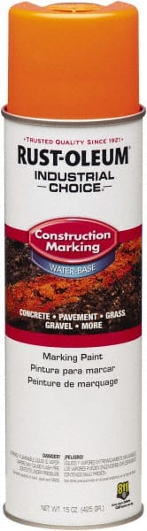 Rust-Oleum - 15 fl oz Orange Marking Paint - Water-Based Formula - Exact Tooling