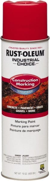 Rust-Oleum - 15 fl oz Red Marking Paint - Water-Based Formula - Exact Tooling